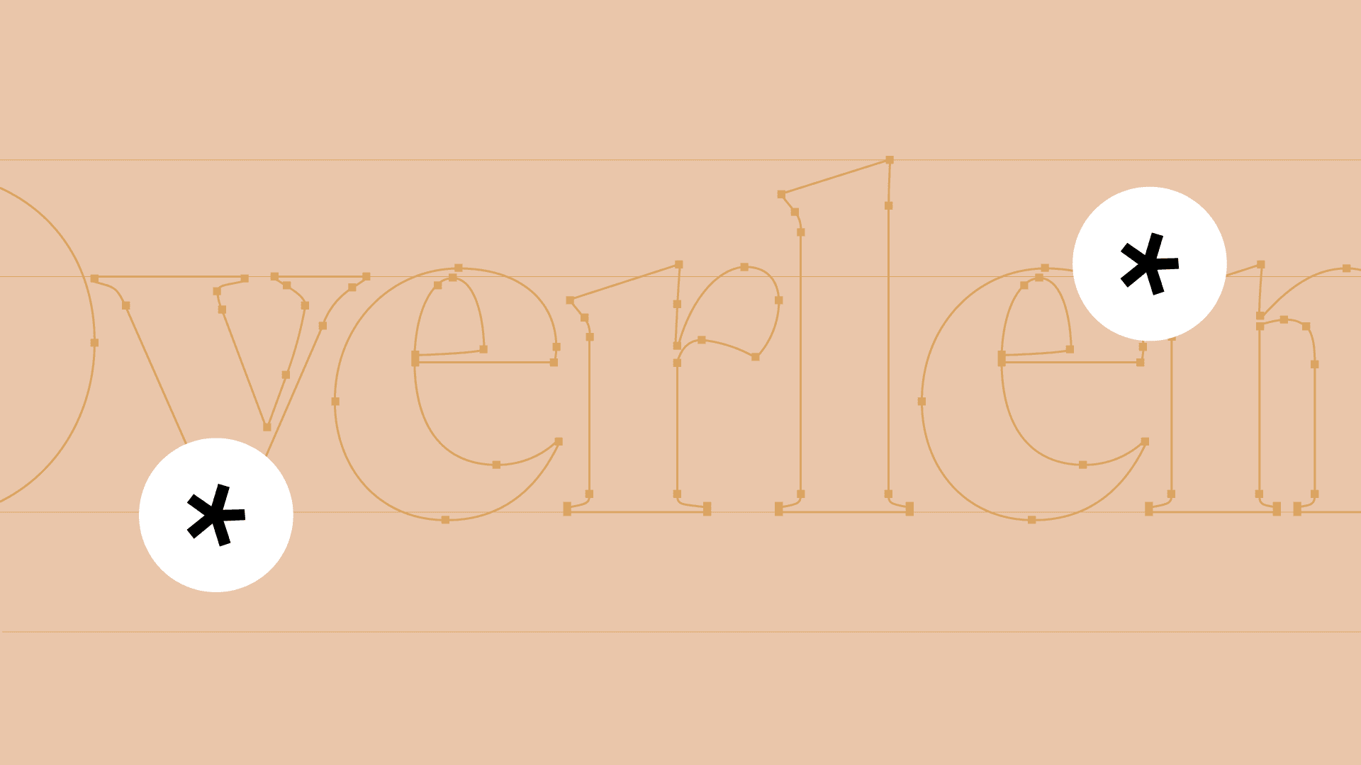 Overlens escrito com a caneta do Illustrator